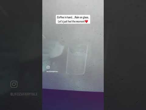 Coffee in hand. Rain on glass.Tesla on the move. #RainyAesthetic #DriveAndVibe #tesla
