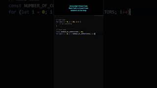 Javascript Clean Code, Bad Code vs Good Code, numbers & for loop