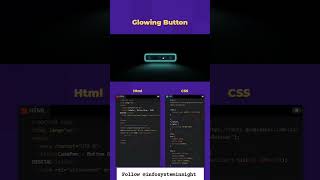 Glowing Button #html #css #reels #website #designer #frontenddeveloper #coding #htmldesign #web