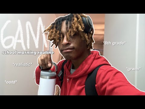 6AM SCHOOL MORNING ROUTINE + GRWM📚 *8th grade* | VERY REALISTIC