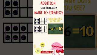 FUN ADDITION  math activity using make ten strategy #shorts #mathshorts #mentalmath #mathforkids