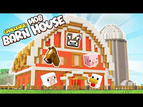 I Built a Mob BARN HOUSE for Minecraft farm animals!
