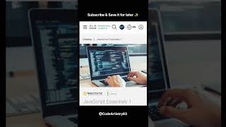 JavaScript Essential 1 Free Certification by CISCO... #javascript #freecertificationcourses