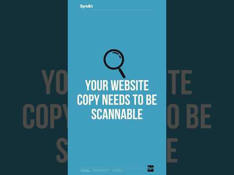 People skim, not read websites.