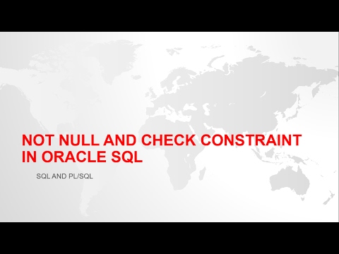 NOT NULL AND CHECK CONSTRAINT IN ORACLE SQL WITH EXAMPLE