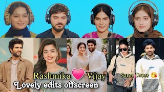 Rashmika 💚 Vijay lovely 😍 edits Reaction 