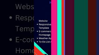 Top 10 HTML Projects For Beginners  - HKR Trainings #html #technology #htmltutorial #programming