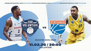 CSO VOLUNTARI vs SYNTAINICS MBC |  Feb 11, 2026, 8:00 PM | ENBLeague 2025/26