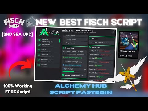 [2nd Sea🐋] Roblox Fisch Script | Alchemy Hub - Instant Catch, Dupe Level & Auto Farm (PC/Mobile)