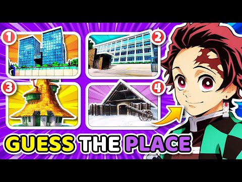 GUESS THE ANIME BY PLACES 🤯 (Hard ➝ Very Easy)