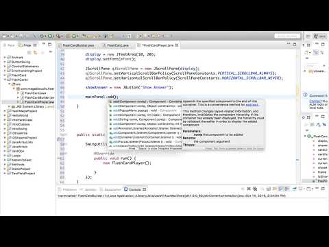 055 Lets Build a Java Swing Application   FlashCard   5