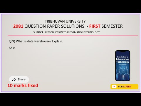 Introduction to Information technology | First Semester | Q.no.9