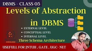LEVELS OF ABSTRACTION DBMS | DBMS - class 05 | sv tech knowledge | B MAHESH | database management