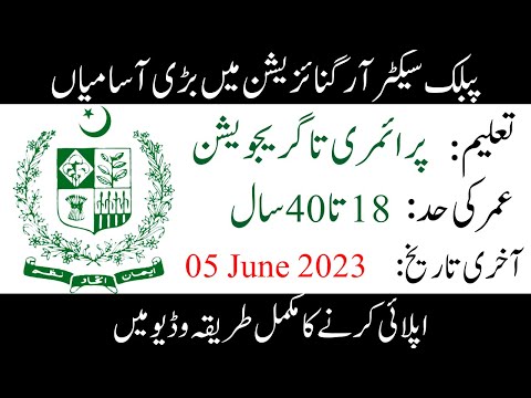 public sector organization jobs | Public sector organization | Government jobs in Pakistan