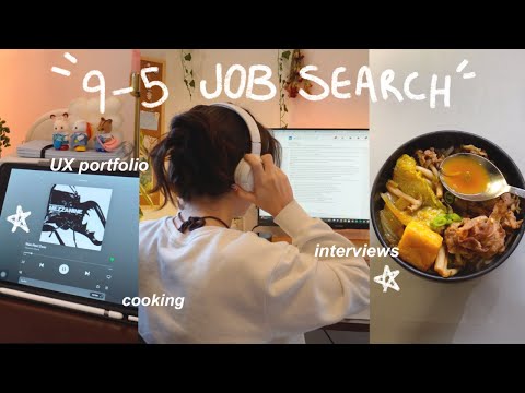 Job Search Vlog | daily errands, UX interviews, and new desk accessories