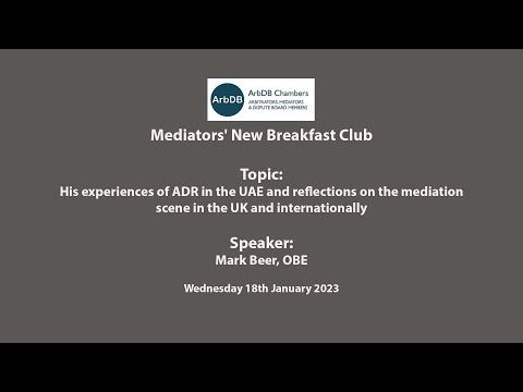 Mediators' New Breakfast Club - 18th January 2023