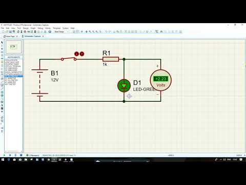LED blinking 1st project on proteus