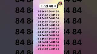Brain teaser challenge | Can you spot 48 in just 10 seconds? #brainchallenge #numberpuzzles #quiz