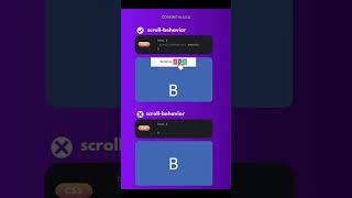 CSS Scroll Behavior Property 🤩🤩🤩 #css #csstips #shorts