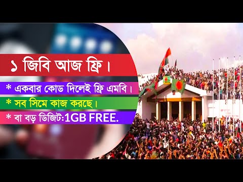 আজ ১৮ জুলাই মাত্র একবার কোড ডায়াল করলেই পাবেন ১ জিবি ফ্রি ইন্টারনেট! সব অপারেটরেই কাজ করে!