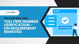 Toll Free Number Verification - EIN Requirement Removed