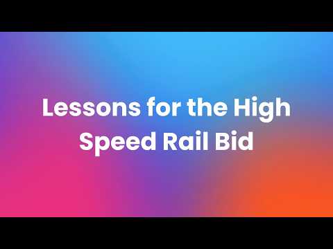 High Speed Rail Announcement