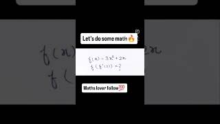 let try calculus ... #math #maths #mathematics #mathsquiz #mathproblem #mathsolution #calculus