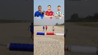 WHO IS FASTER!?⚡️Ronaldo Mbappe Messi #shorts #football #fans #ronaldo #messi #mbappe #youtube #cr7