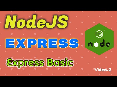 Video2: Node Express Basic , Create server & APIs