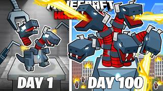 I Survived 100 Days as a MECHA HYDRA in HARDCORE Minecraft