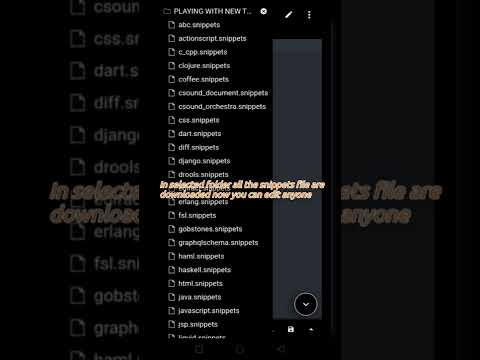 How to add custom snippets in Acode Editor? | Tutorial | #shorts #snippets #acode #coding