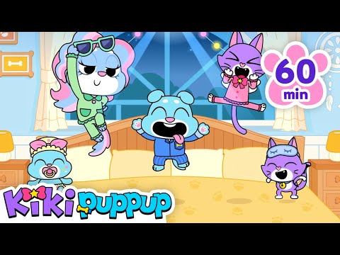 Five Little Cats and Dogs | +Compilation | No More Jumping on the Bed! | Kikipuppup Nursery Rhymes