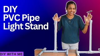 DIY PVC LIGHT STAND💡🔧:EASY TO MAKE 💫 #diy #pvc #lightstand #pvcprojects #homemade