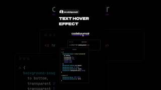 Text hover effect in CSS #coding #css #texteffect #csstricks #csstips  #computerprogramming