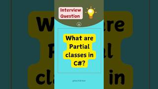 #15 What is the Partial class in C# with example ? #shorts #ytshorts #dotnet #coding #csharp
