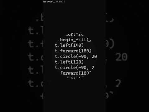Python draws a heart 💖 Try this fun Turtle trick 👇#Python #PythonTurtle #LearnPython #CodingFun