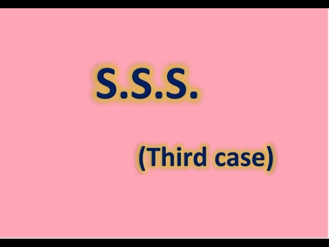 Congruence of triangles under the case S.S.S(Grade 10 - Mathematics)