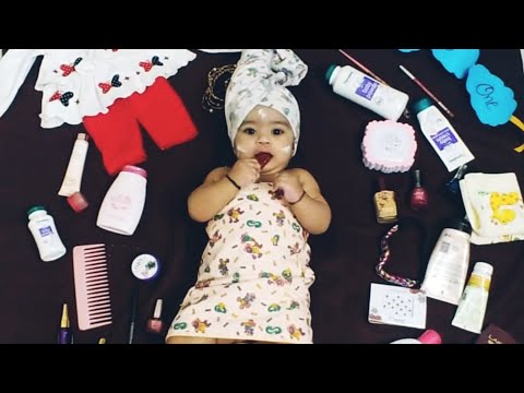 Make up theme baby photoshoot ideas| Monthly Baby photoshoot #diy #photoshootideas