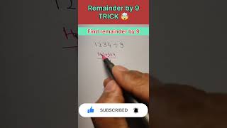 TRICK to Find Remainders by 9! 🔢✨ #shorts #mathhack #remaindertricks #brushmyquant
