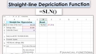 How To Calculate Depreciation Using The Straight line method in Excel |SLN FUNCTION|