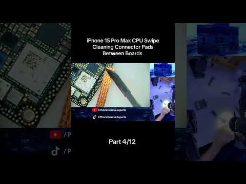 Cleaning Connector Pads – iPhone 15 Pro Max CPU Swipe (Part 4/12)🔥