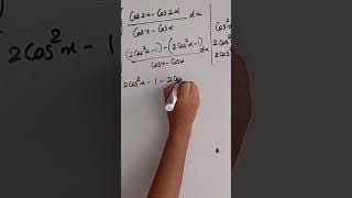Integration of trigonometric function (cos2x- cos2a)/(cosx-cosa)#calculus #shorts