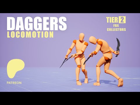 Dual Wield Daggers - Walking Locomotion for Custom GASP (Game Animation Sample)