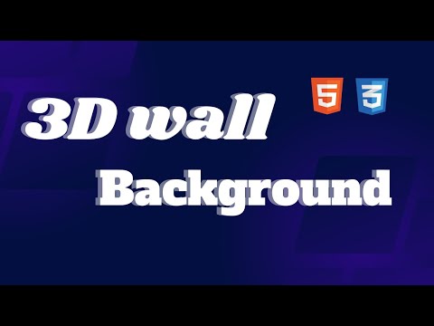 3D wall background from HTML & CSS || No Image used || User Attractive