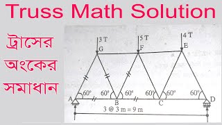 Truss math Solution in Bangla | Truss math solution | Himalay Sen