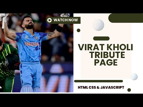 VIRAT KHOLI TRIBUTE PAGE...............