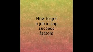Latest Sap Success factors employee central Introduction ( overview)
