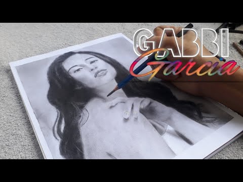 GABBI GARCIA RIAL TIME DRAWING | PORTRAIT USING CHARCOAL & GRAPHITE