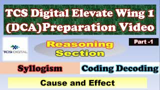 Reasoning Questions for TCS Digital 2021 | TCS DCA | IT India |