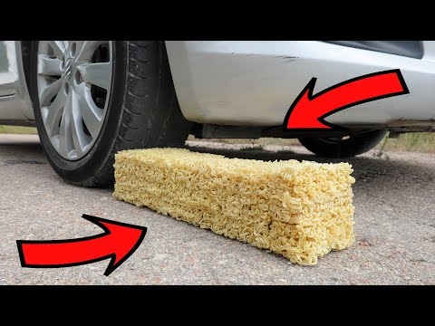 EXPERIMENT: CAR vs BIG RAMEN NOODLES